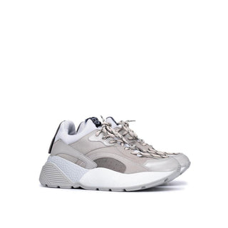 Graue klobige vegane Leder-Sneaker