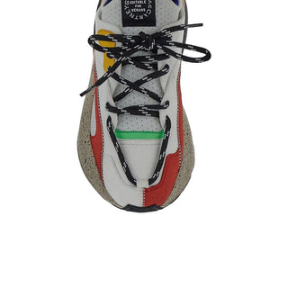 White Vegan Leather Chunky Sneakers