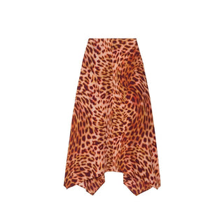 Orange Silk Casual Dress