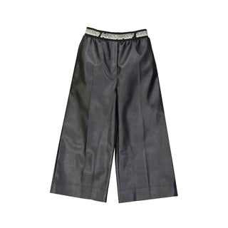 Black Viscose Casual Pants