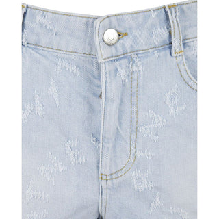 Blaue Jeans-Shorts