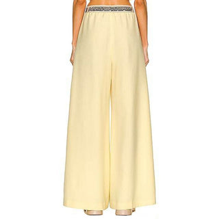Bicolor Wool Casual Pants
