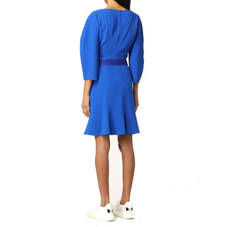 Vestido casual azul de viscosa