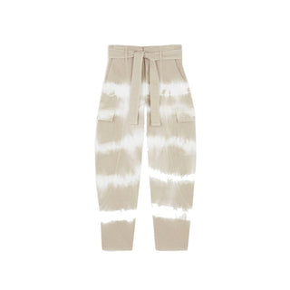 White Cotton Cargo Pants