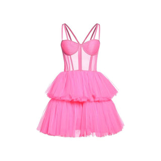 Vestido de cóctel multicolor de algodón