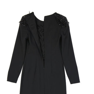 Schwarzes lässiges Kleid aus Elastan