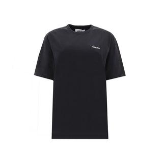 Schwarzes Baumwoll-T-Shirt