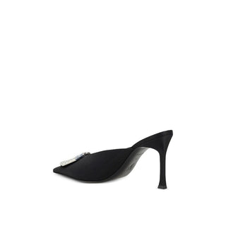 Black Silk Mules