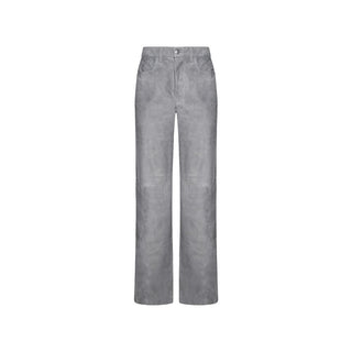 Pantalones grises de cuero