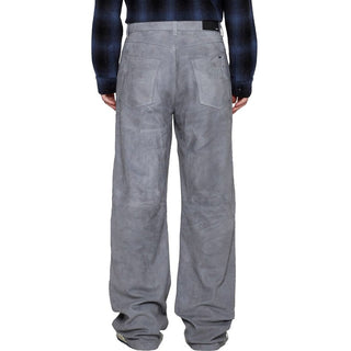 Pantalones grises de cuero