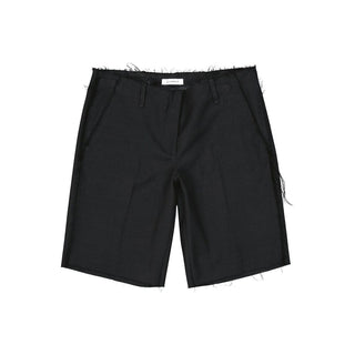 Bermudashorts aus schwarzer Schurwolle
