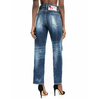 Blue Cotton Relaxed Fit Jeans