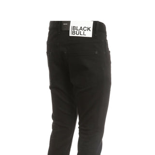 Schwarze Röhrenjeans aus Baumwolle