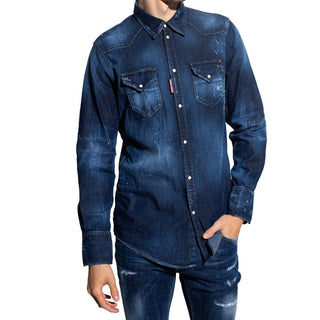 Blaues Jeanshemd