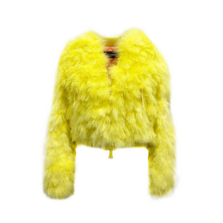 Zweifarbige Federbomberjacke