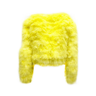 Zweifarbige Federbomberjacke