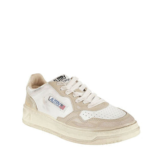 Beige Leather Sneakers