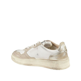 Beige Leather Sneakers