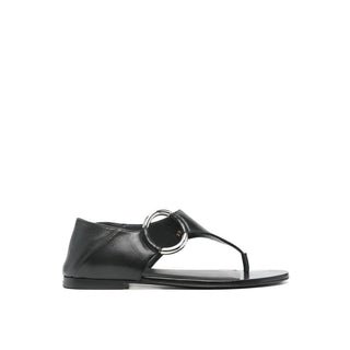 Sandalen aus schwarzem Kalbsleder