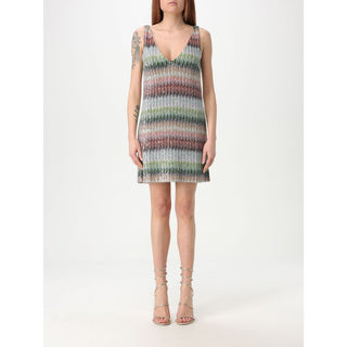 Bicolor Viscose Cocktail Dress
