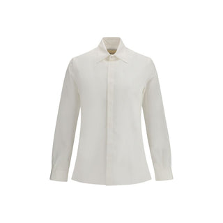 Camisa de vestir blanca de algodón