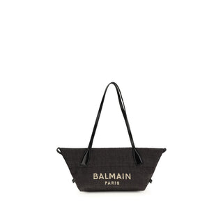 Bolso de hombro negro de rafia