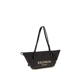 Bolso de hombro negro de rafia