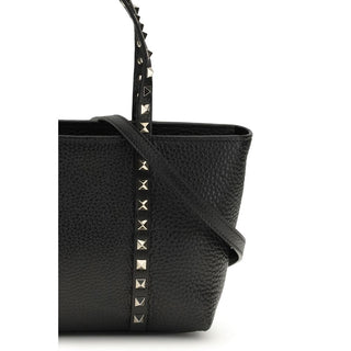 Bolso de hombro Bos Taurus de piel de becerro negra