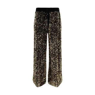 Pantalones casuales dorados de poliamida