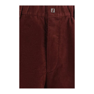 Bordeauxrote lässige Baumwollhose