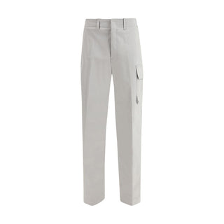 Silberne Baumwoll-Cargohose