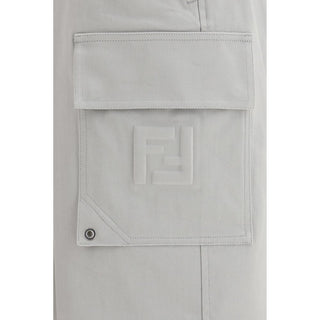Silberne Baumwoll-Cargohose