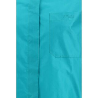 Camisa de vestir azul de seda
