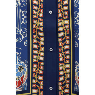 Camisa de seda multicolor