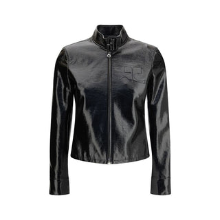 Black Cotton Full-Length Jacket