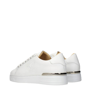 Zapatillas bajas de cuero blancas