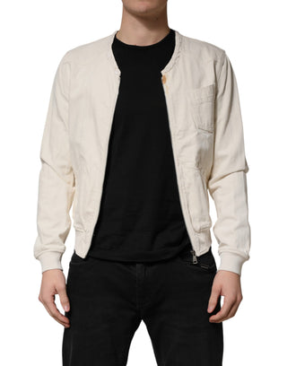 Off-white Baumwolle Full Zip Denim Blouson Jacke für Herren