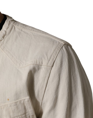 Off-white Baumwolle Full Zip Denim Blouson Jacke für Herren