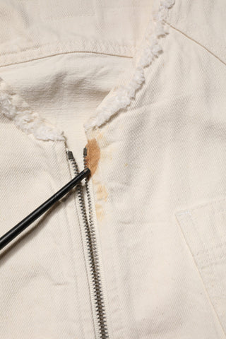 Off-white Baumwolle Full Zip Denim Blouson Jacke für Herren