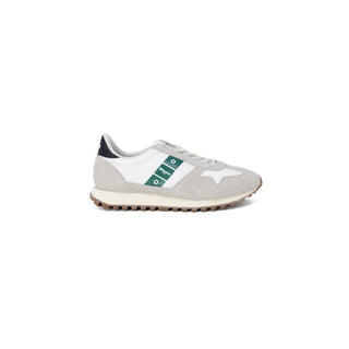 Graue sportliche Turnschuhe aus Leder