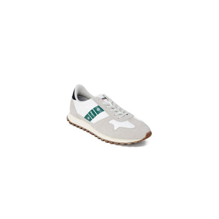 Graue sportliche Turnschuhe aus Leder