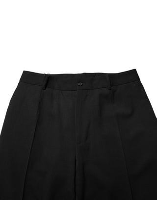 Schwarze Wollhose für Herren