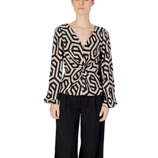 Blusa de poliéster beige