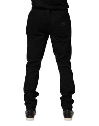 Schwarze Sacred Heart Skinny Jeans für Herren