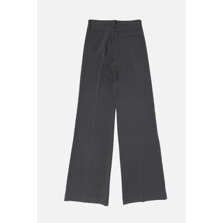 Gray Polyester Casual Pants