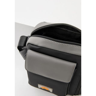 Black Polyethylene Crossbody Bag