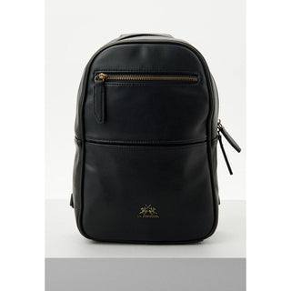 Black Polyethylene Crossbody Bag