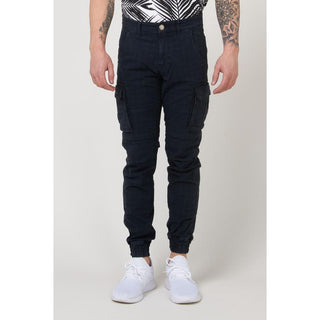 Blaue Cargo-Hose aus Baumwolle