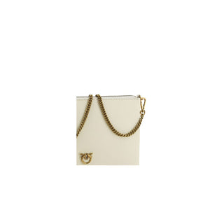 Bolso de hombro beige de cuero de becerro Bos Taurus  