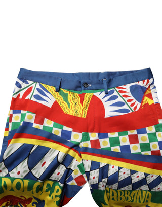 Multicolor Carretto Print Men Bermuda Shorts